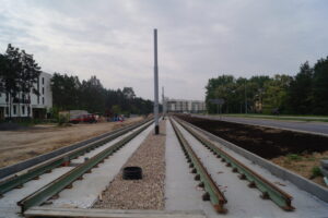 Prace przy budowie nowego torowiska na osiedla Jar w Toruniu