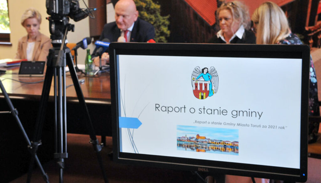 Konferencja na temat raportu o stanie gminy, czerwiec 2022