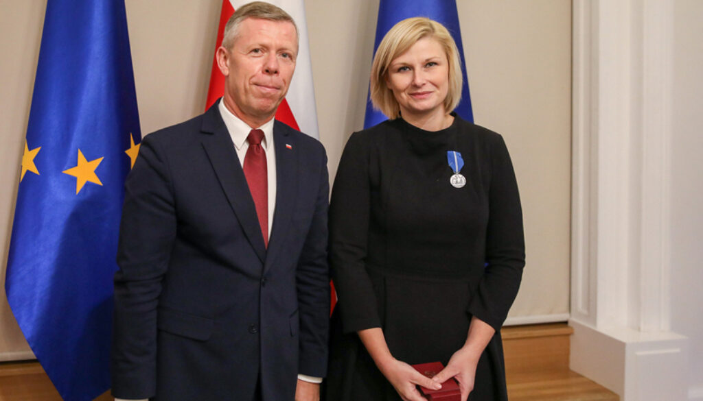 Dagmara Zielińska z medalem od prezydenta RP
