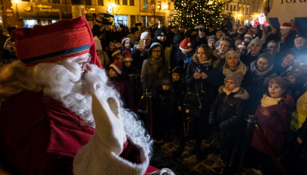 Wigilia Miejska w Toruniu ze Świętym Mikołajem