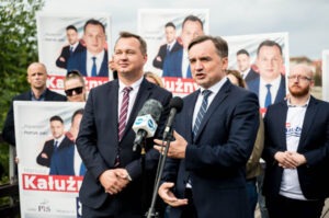 Konferencja prasowa ministra Zbigniewa Ziobry i posła Mariusza Kałużnego
